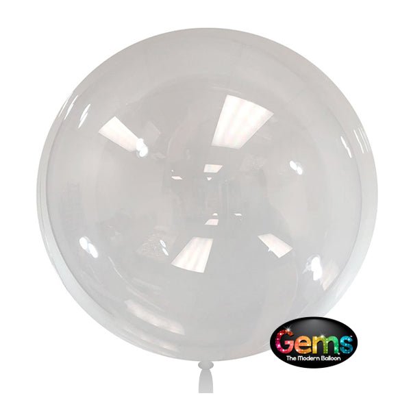 Plastic Balloon Clear GEMS 18 Inch 5 Pack
