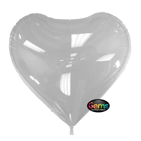 Plastic Balloon Clear Heart 3 Pack