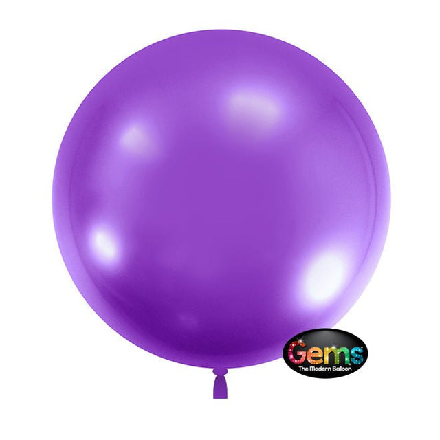 Plastic Balloons Grape Purple 18 Inch GEMS 5 Pack