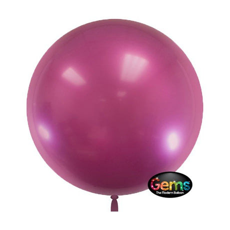 Plastic Balloon GEMS Plum Burgundy 18 Inch