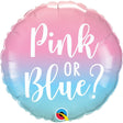 Gender Reveal Foil Balloon 18 Inch Ombre