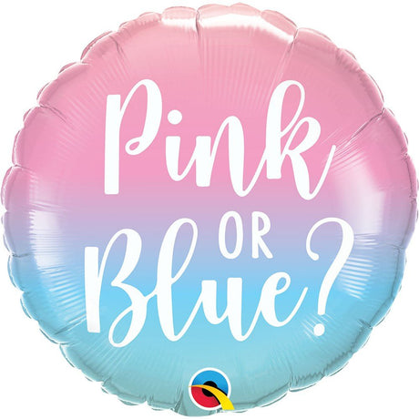 Gender Reveal Foil Balloon 18 Inch Ombre
