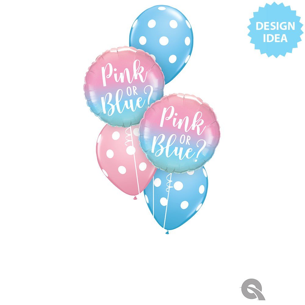 Gender Reveal Foil Balloon 18 Inch Ombre