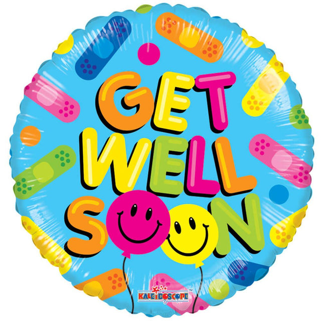 Get Well Balloon Smilies Gellibean 18 Inch