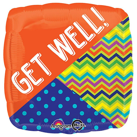Foil Balloon Get Well Wishes 18 Inch