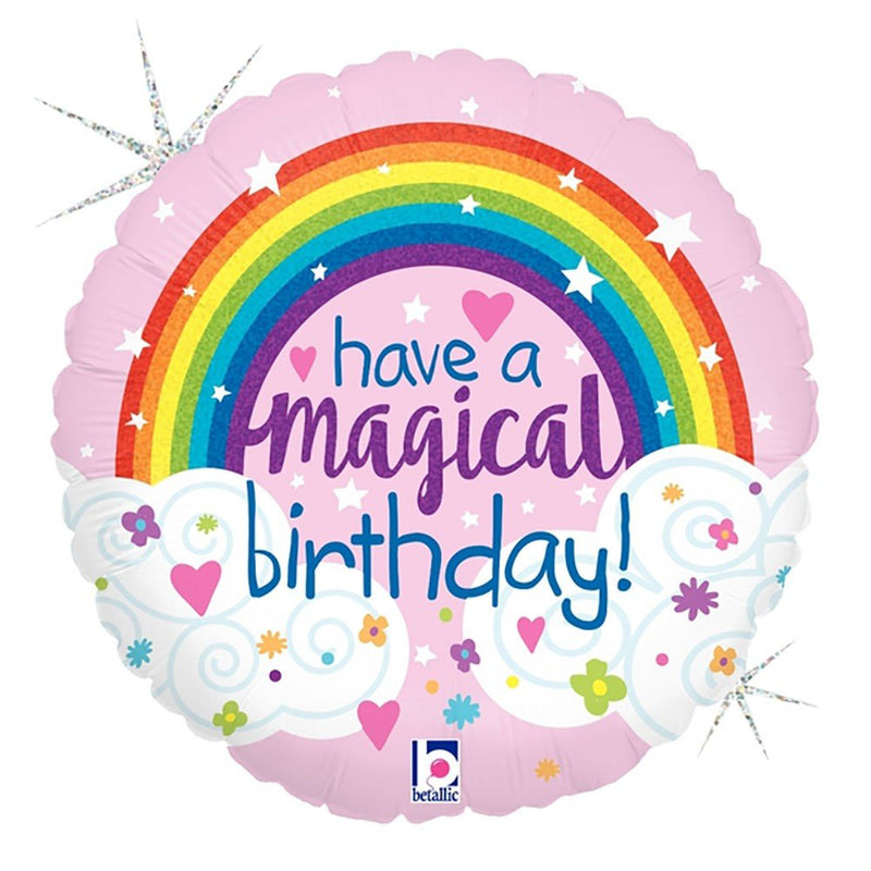 Foil Balloon Girls Magical Rainbow Birthday