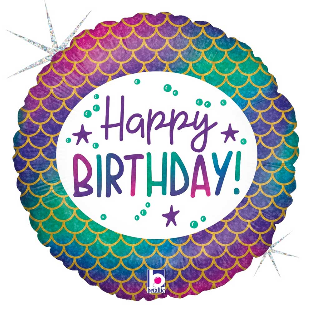 Mermaid Birthday Foil Balloon