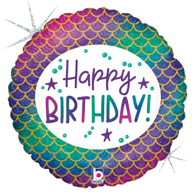 Mermaid Birthday Foil Balloon