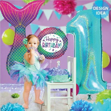 Mermaid Birthday Foil Balloon