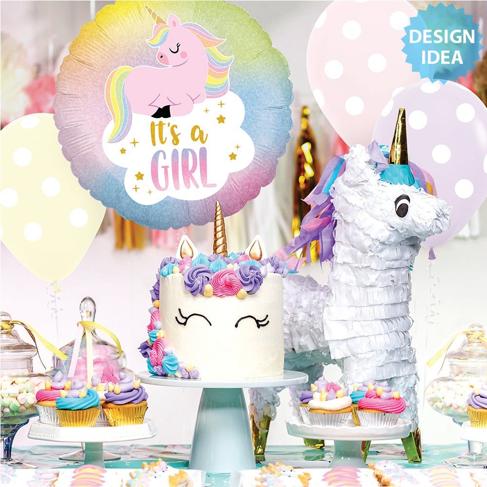 Foil Balloon Glitter Pastel Unicorn Baby