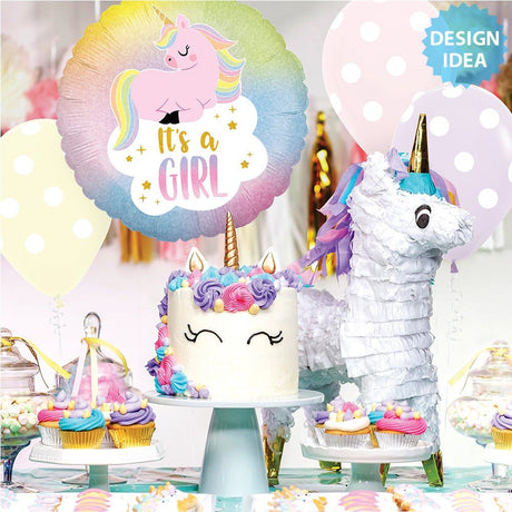Foil Balloon Glitter Pastel Unicorn Baby