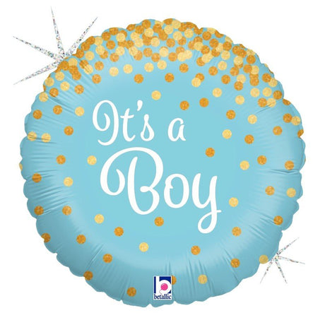 Foil Balloon Boys 18 Inch Glittering It's A Boy