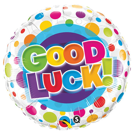 18 Inch Good Luck Colorful Dots Foil Balloon