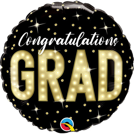 Graduation Foil Balloon 18 Inch Grad Marquee Lights