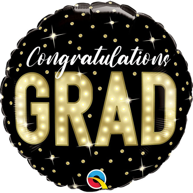 Graduation Foil Balloon 18 Inch Grad Marquee Lights