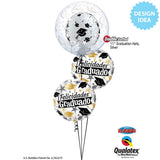 Graduation Foil Balloon Black & Gold