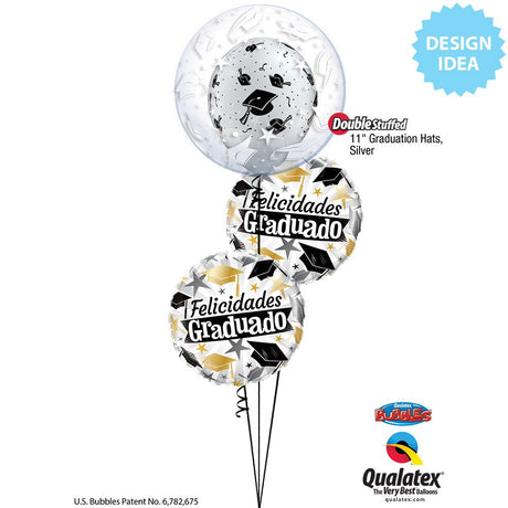 Graduation Foil Balloon Black & Gold