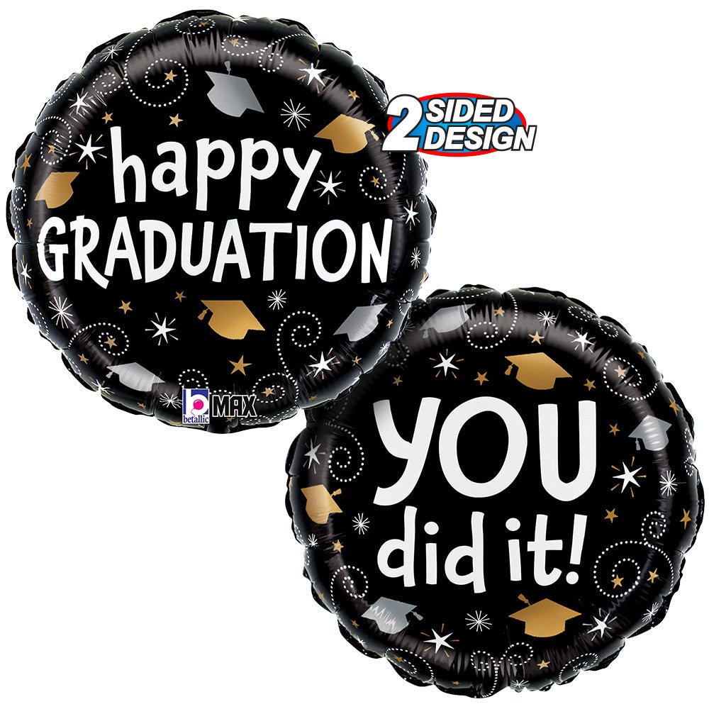 Graduation Swirls Foil Balloon 18 Inch