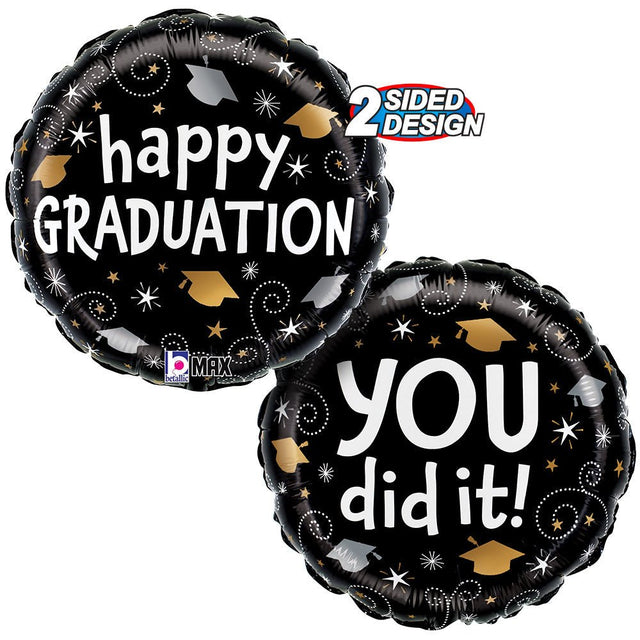 Graduation Swirls Foil Balloon 18 Inch