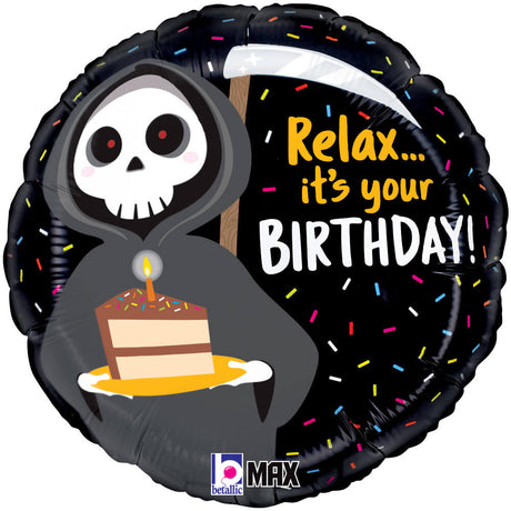 Foil Balloon Grim Reaper Happy Birthday
