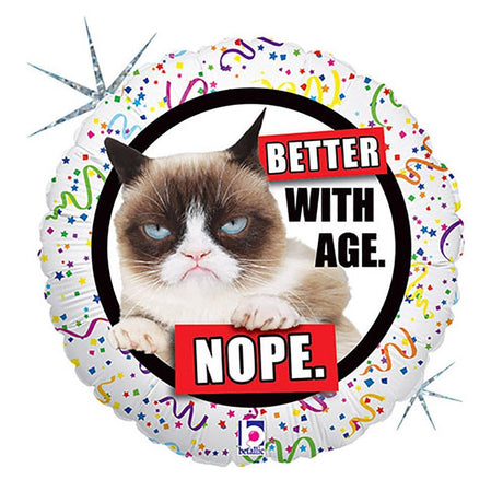 Foil Balloon Grumpy Cat Better With Age Nope