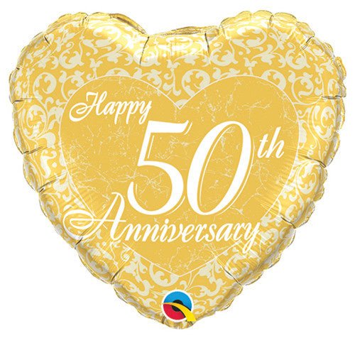 Anniversary Heart Foil Balloon 18 Inch