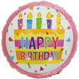 Foil Balloon Happy Birthday Cake Pink
