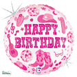 Happy Birthday Disco Cowgirl Foil Balloon