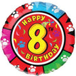 Foil Balloon Happy Birthday Eight