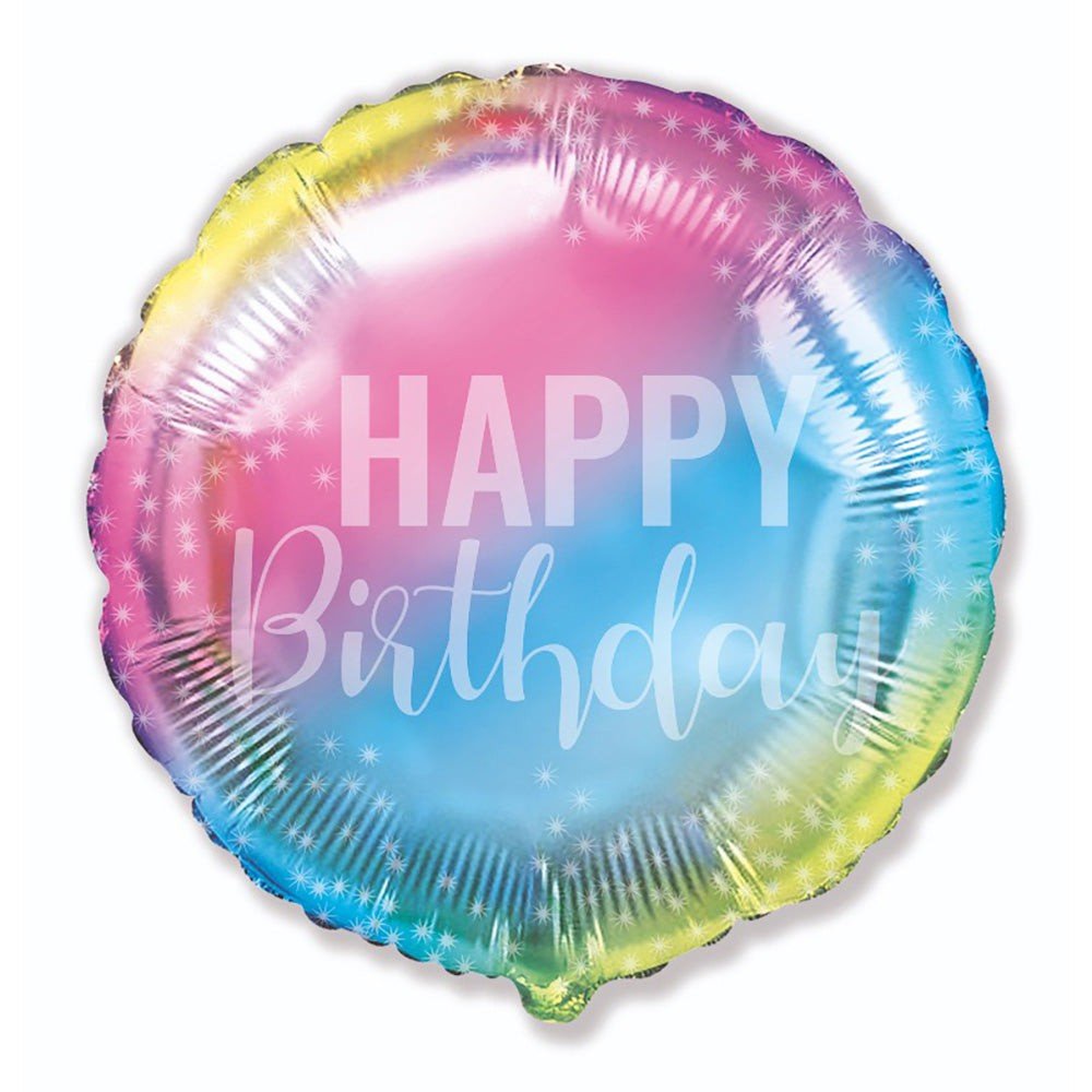 Happy Birthday Gradient Foil Balloon