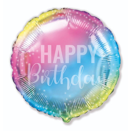 Happy Birthday Gradient Foil Balloon