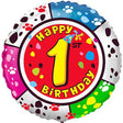 Birthday Foil Balloon Happy Birthday One 18 Inch