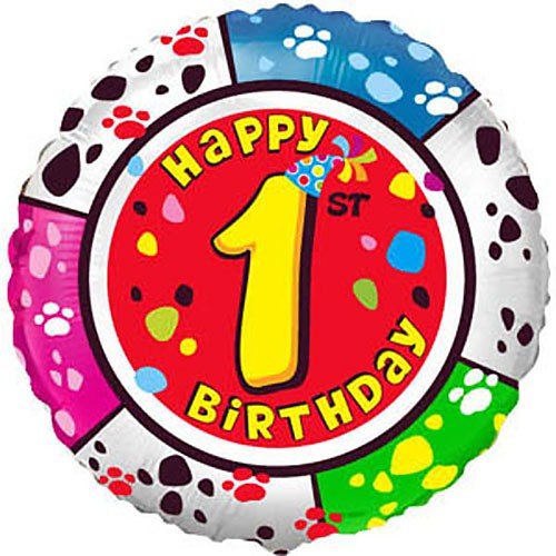 Birthday Foil Balloon Happy Birthday One 18 Inch