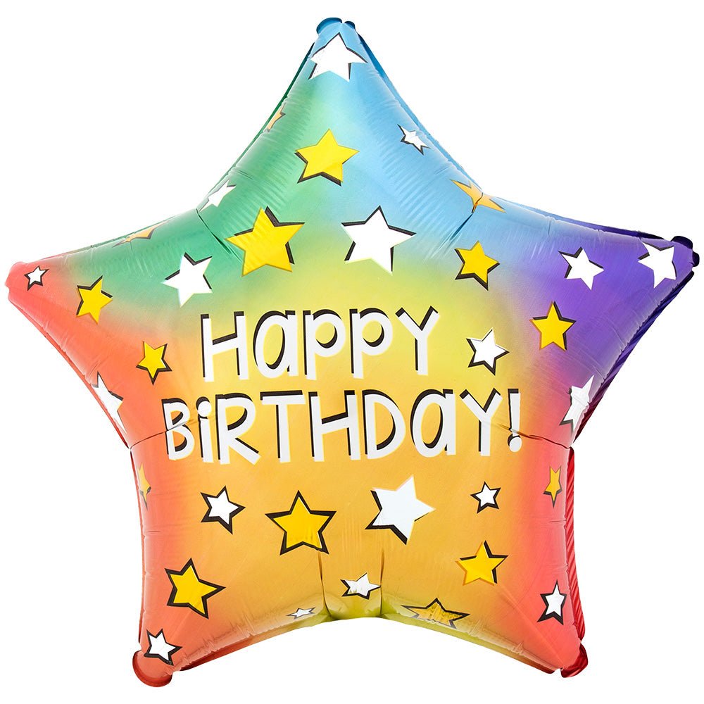 Foil Balloon Happy Birthday Rainbow Star
