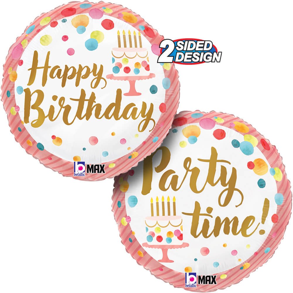 Happy Birthday Satin Pink Party Foil Balloon