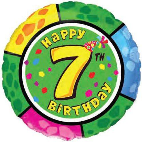 Foil Balloon Happy Birthday Seven