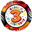Birthday Foil Balloon Happy Birthday Three