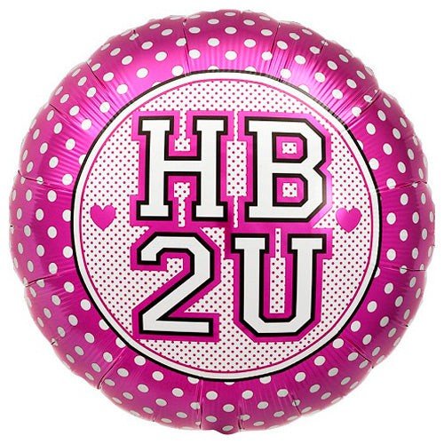 Foil Balloon Happy Birthday To You Pink Dots