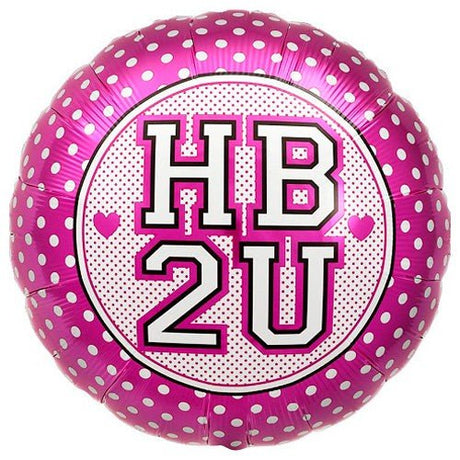 Foil Balloon Happy Birthday To You Pink Dots