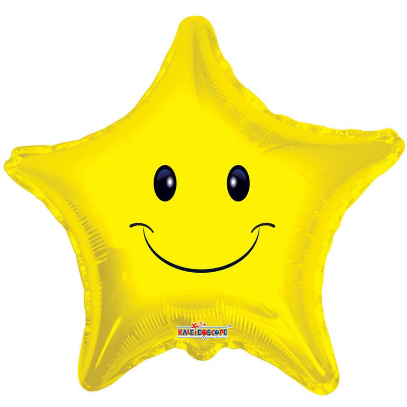 Foil Balloon Happy Face Star