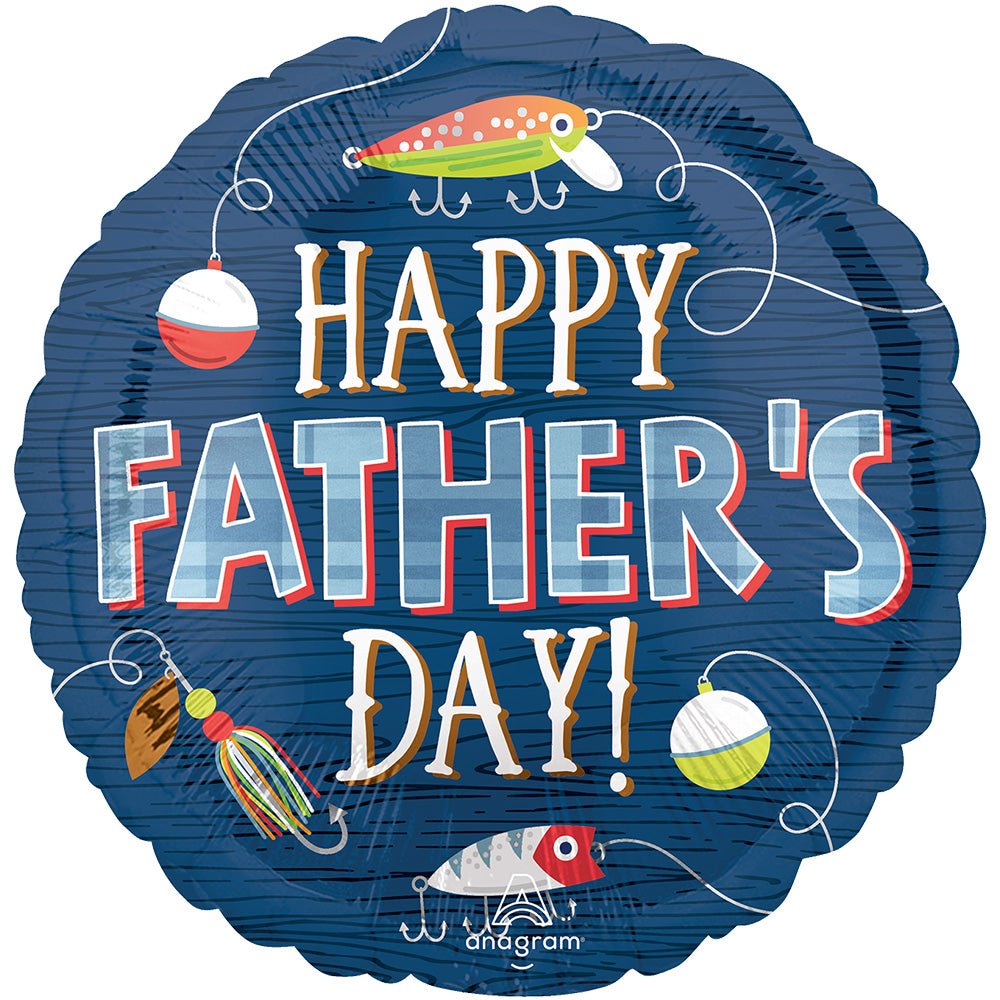 Father's Day Foil Balloon Hooked On Dad