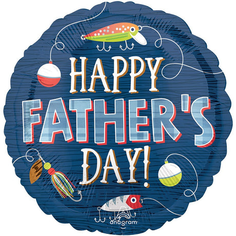 Father's Day Foil Balloon Hooked On Dad