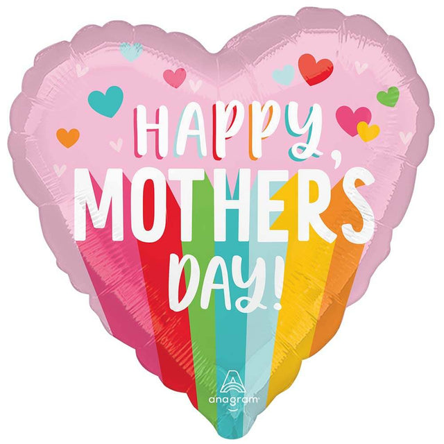 Mother's Day Foil Balloon Rainbow Stripes
