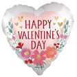 Foil Balloon Happy Valentine's Day Satin Romantic Flowers