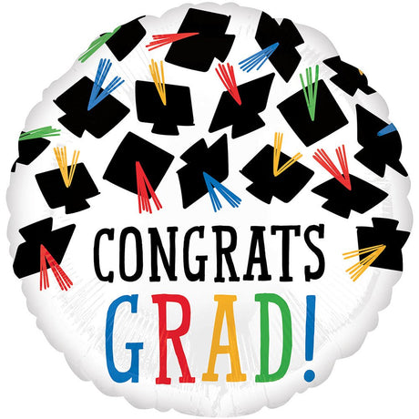 Foil Balloon Hats Off Congrats Grad