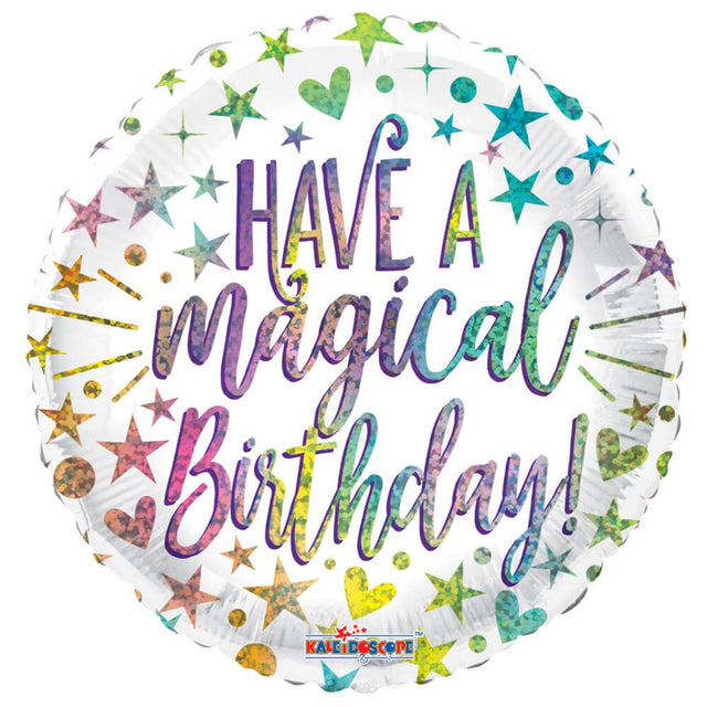 Foil Balloon Have A Magical Birthday Rainbow Holographic