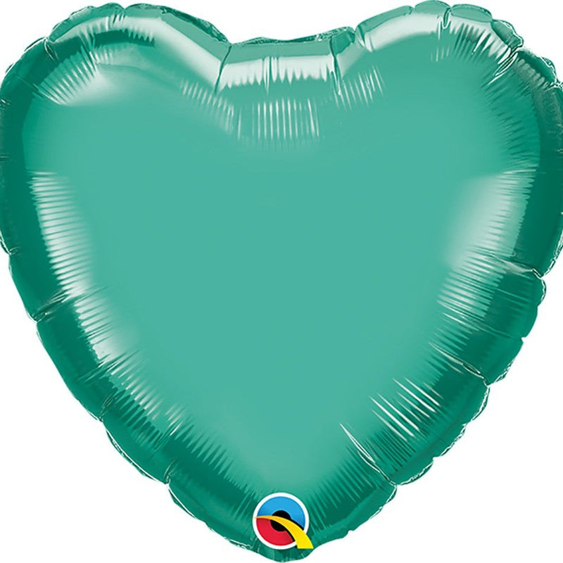 Heart Chrome Green Foil Balloon