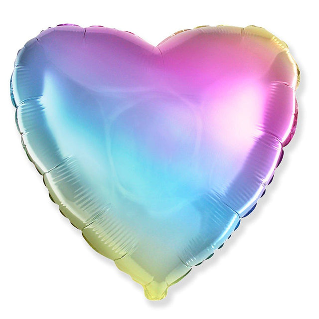 Heart Foil Balloon 18 Inch Gradient Pastel