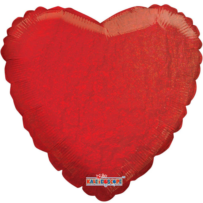 Heart Holographic Red Foil Balloon