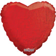 Heart Holographic Red Foil Balloon